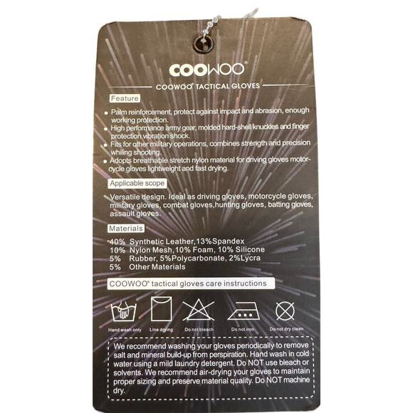 COOWOO Tactical Half-Finger Gloves – One Size - Picture 7 of 9